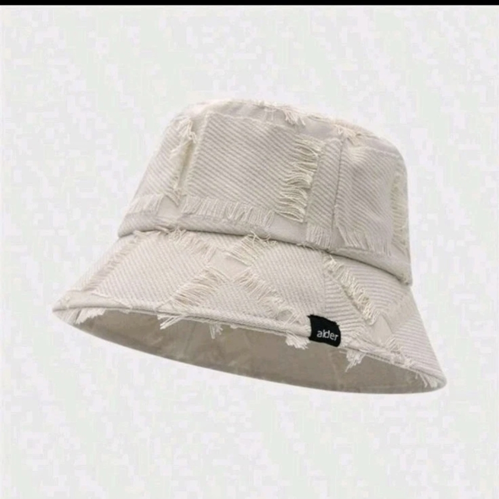 Retro Furred Checked Patchwork Hat Women's Stylish,Outdoor Sunshade (Bucket Hat)